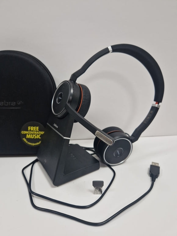 Jabra Evolve 75 Ms Headset Bluetooth Stereo HSC040W + Charging Dock E75 DIV010