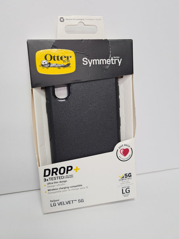 OtterBox LG Velvet 5G Case Symmetry Series Back Cover Black