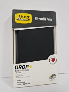 OtterBox Samsung Galaxy S21+ Case Strada Via Series Folio Flip Black RRP £24.99