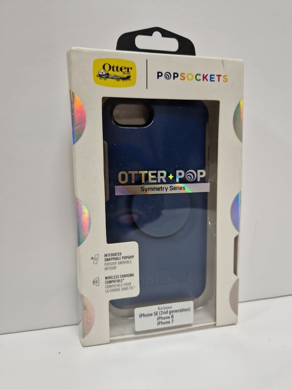 OtterBox iPhone 8 7 SE 2nd Gen Case Otter+Pop Symmetry Series Back Cover Navy