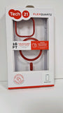 Tech21 iPhone 14 Pro Case MagSafe FlexQuartz Back Cover Clear / Ruby Red