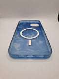 OtterBox iPhone 15 Plus Case Figura Silicone MagSafe Blue Berries n Cream