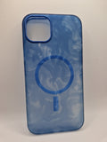 OtterBox iPhone 15 Plus Case Figura Silicone MagSafe Blue Berries n Cream