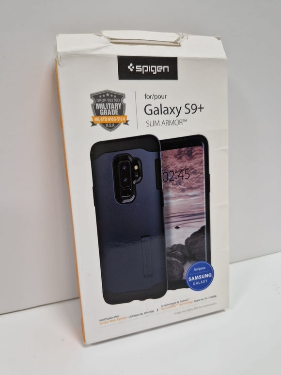 Spigen Samsung Galaxy S9+ Case Slim Armor Kickstand Back Cover Metal Slate