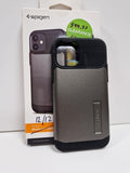 Spigen iPhone 12 / 12 Pro Case Slim Armor Protective Kickstand Back Gunmetal