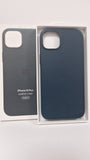 Official Apple iPhone 14 Plus Case Leather Magsafe Forest Green MPPA3ZM/A - Open