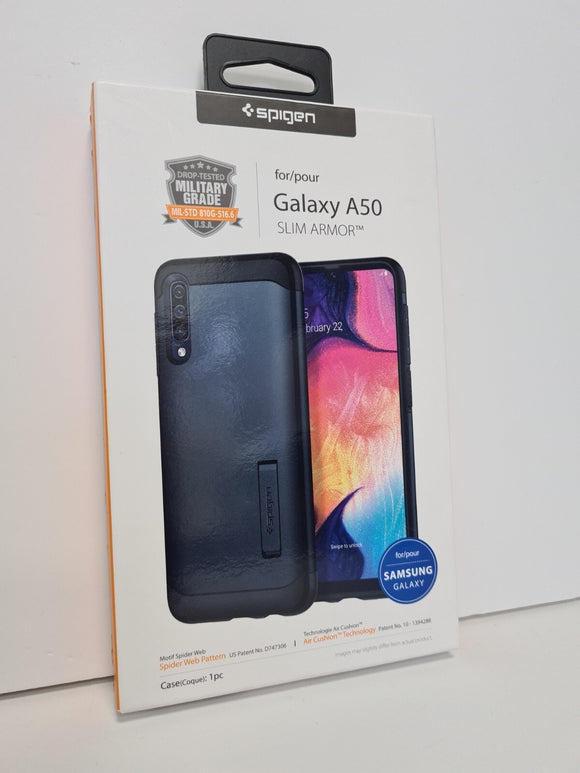 Spigen Samsung Galaxy A50 Case Slim Armor Back Cover Metal Slate