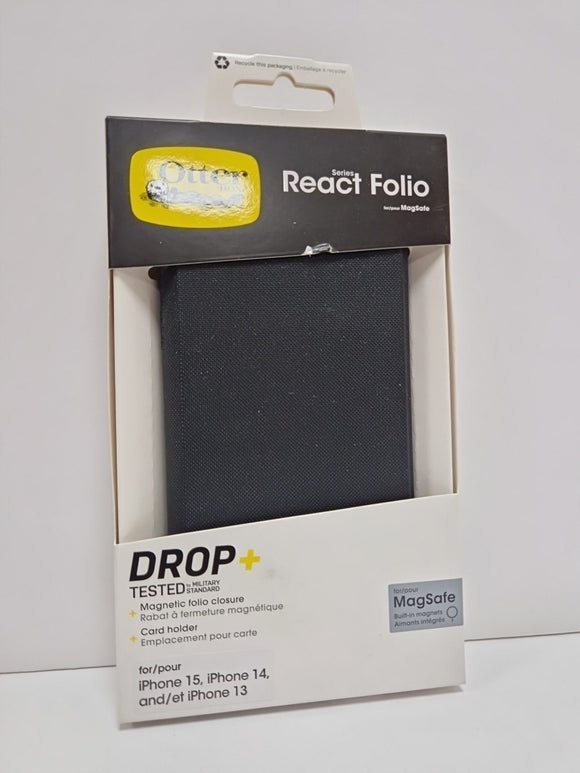 OtterBox iPhone 15 14 13 React Series Folio Case MagSafe Shockproof RRP £34.99