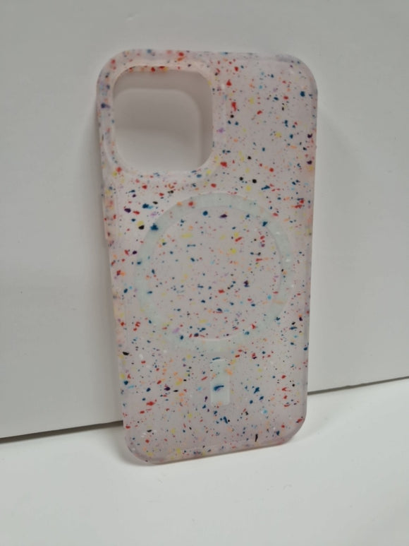 OtterBox iPhone 13 mini Case Core MagSafe Back Cover Funfetti White RRP £47.99