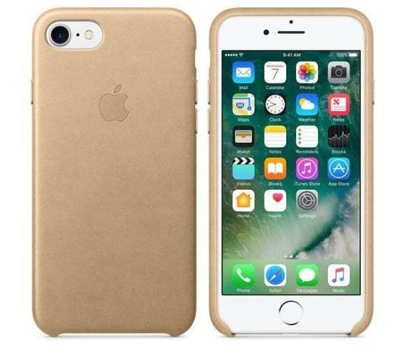Official Apple iPhone 7 8 SE 2nd / 3rd Gen Leather Case Tan Cover MMY72ZM/A