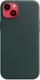 Official Apple iPhone 14 Plus Case Leather Magsafe Forest Green MPPA3ZM/A - Open