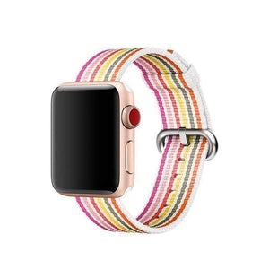 Official Apple Watch Woven Nylon Strap 42mm Pink Stripe MRHD2AM/A Spring 2018