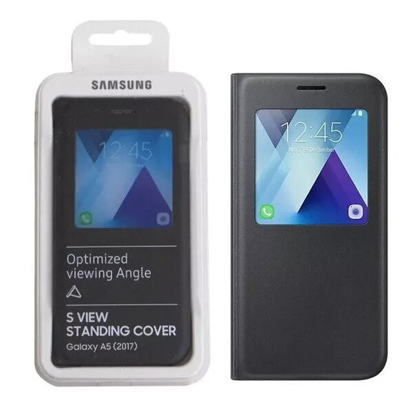 Official Samsung Galaxy A5 2017 Case S View Standing Cover BLUE/BLACK EF-CA520
