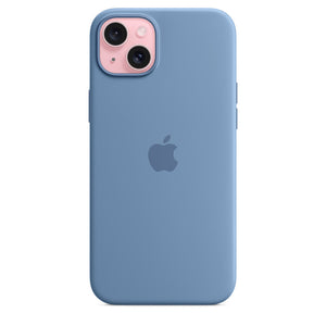 Official Apple iPhone 15 Plus Case Silicone MagSafe Winter Blue - Unboxed