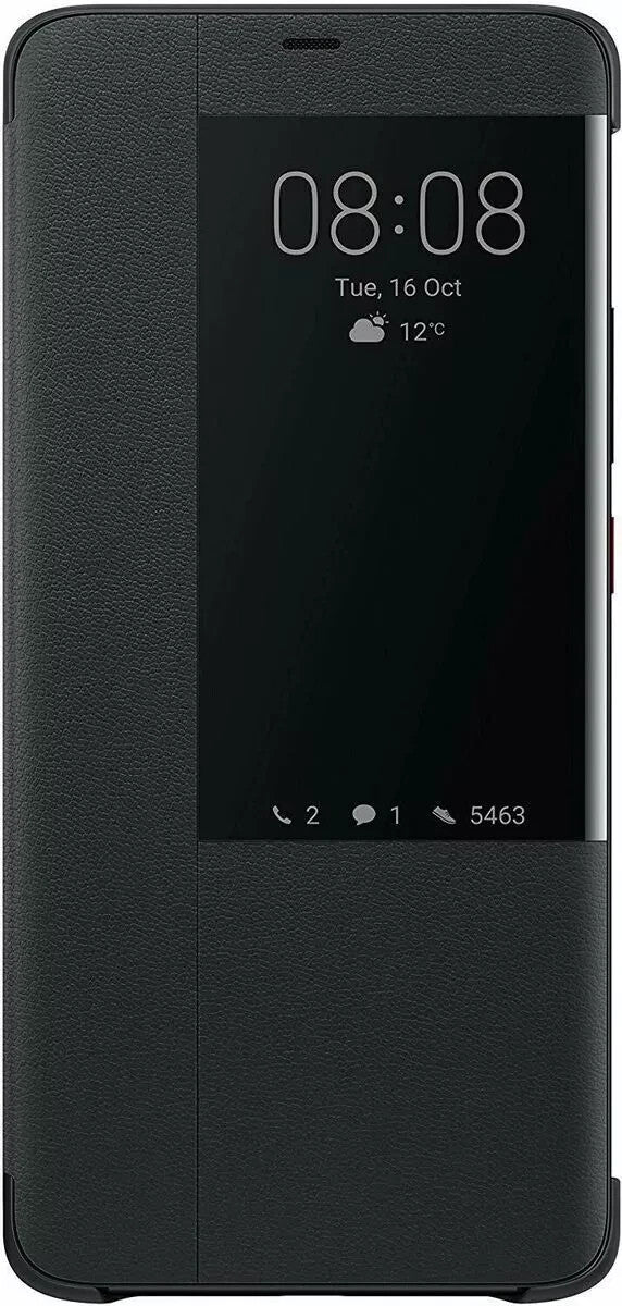 Official Huawei Mate20 Pro Case Smart View Flip Cover Wallet Sleep Wake Black