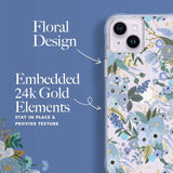 Rifle Paper Co iPhone 14 Plus Case MagSafe 12ft Drop Protection Garden Party