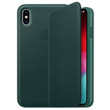 Official Apple iPhone XS Max Folio Flip Case Cover Leather Forest MRX42ZM/A