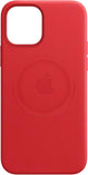 Official Apple iPhone 12 mini Case Leather Magsafe Scarlet MHK73ZE/A