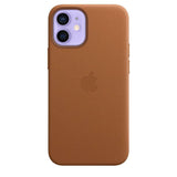 Official Apple iPhone 12 mini Case Leather Magsafe Saddle Brown MHK93ZM/A