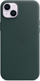 Official Apple iPhone 14 Plus Case Leather Magsafe Forest Green MPPA3ZM/A - Open