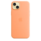 Official Apple iPhone 15 Plus Case Silicone MagSafe Orange Sorbet - Unboxed