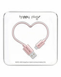 HAPPY PLUGS Micro-USB to USB-A Braided Charge / Sync Cable Deluxe 2m - PINK GOLD