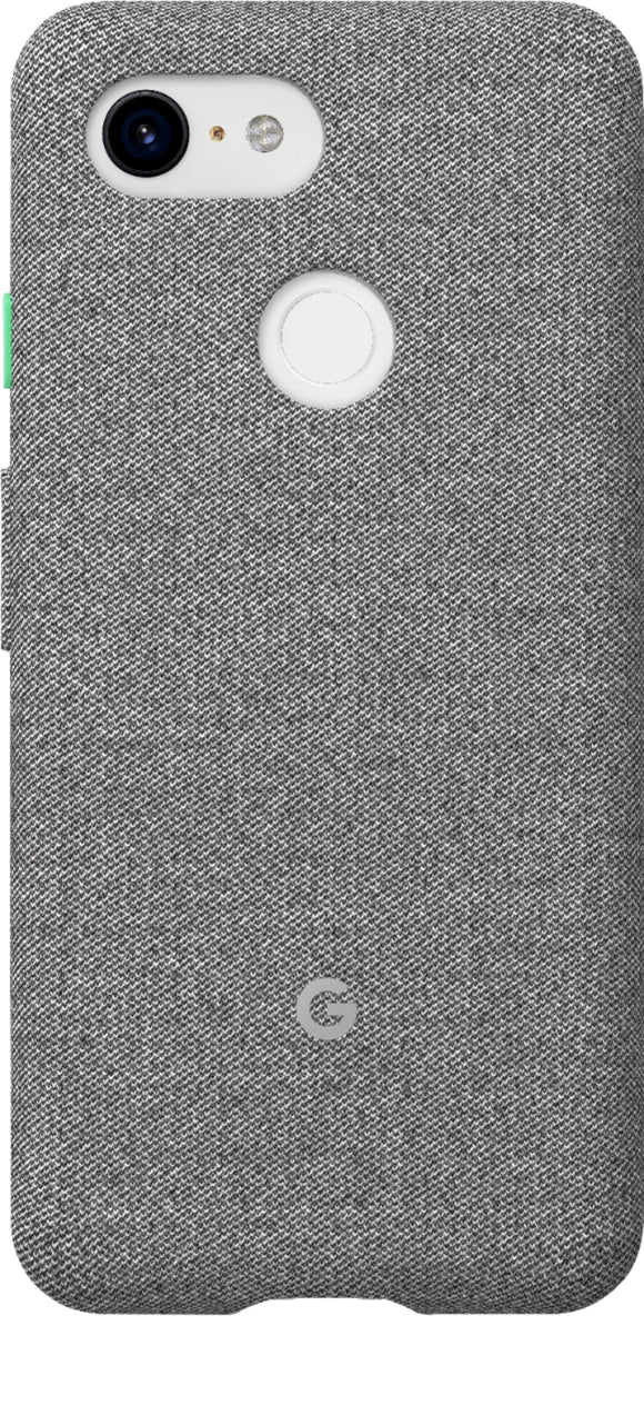 Official GOOGLE Pixel 3a Case Fabric Snap On Back Cover Fog Grey