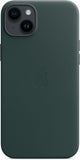 Official Apple iPhone 14 Plus Case Leather Magsafe Forest Green MPPA3ZM/A - Open