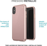 SPECK iPhone XR Presidio Metallic Protective Back Case DAHLIA PEACH