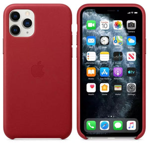 Official Apple iPhone 11 Pro Case Leather Back Cover Red MWYF2ZM/A