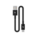 Beats USB-A to USB-C Cable 20cm Short Woven Fast Charge Black