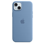 Official Apple iPhone 15 Plus Case Silicone MagSafe Winter Blue - Unboxed
