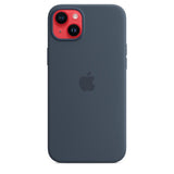 Official Apple iPhone 14 Plus Case Silicone MagSafe Cover Storm Blue - Open Box