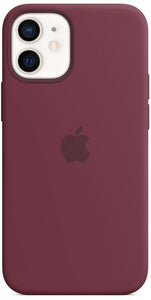 Official APPLE iPhone 12 Mini Case MagSafe Silicone Back Cover Plum MHKQ3ZM/A