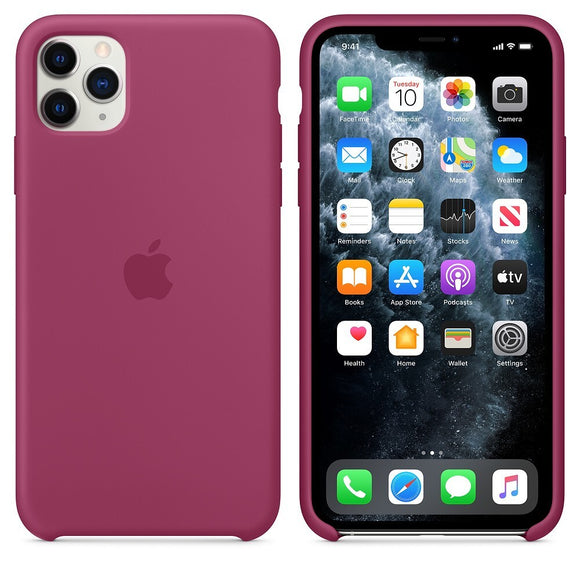 Official Apple iPhone 11 Pro Max Case Silicone Back Cover Pomegranate MXM82ZM/A