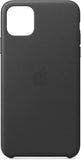 Official Apple iPhone 11 Pro Max Case Leather Back Cover Black MX0E2ZM/A