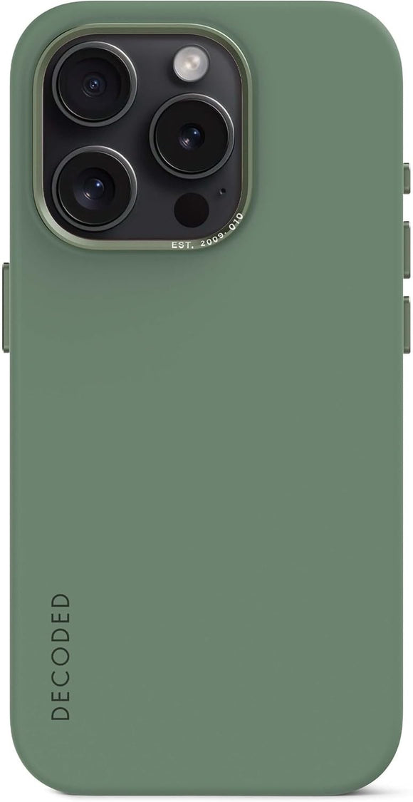 Decoded iPhone 15 Pro Max Case Silicone MagSafe Back Cover Sage Leaf Green