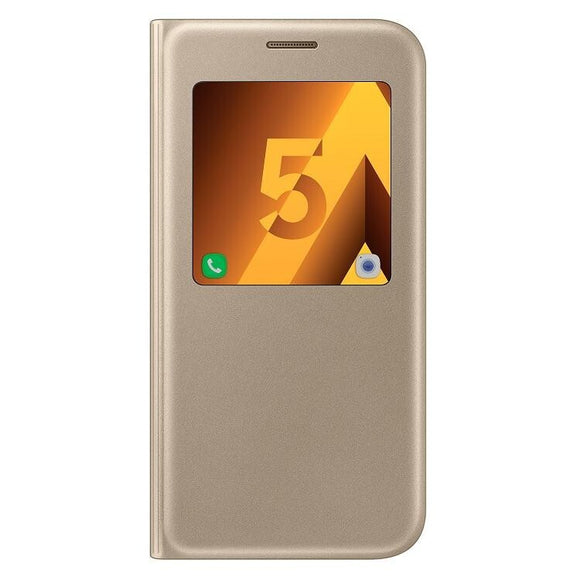 Official Samsung Galaxy A5 2017 Case S View Standing Cover GOLD EF-CA520