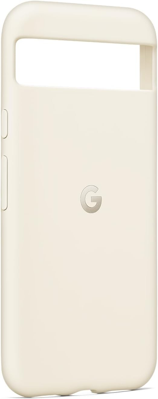 Official Google Pixel 8a Case Soft Touch TPU Back Cover Porcelain (White)