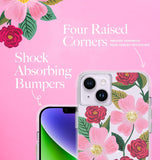 Rifle Paper Co iPhone 14 Plus Case 10ft Drop Protection Back Cover Rose Garden