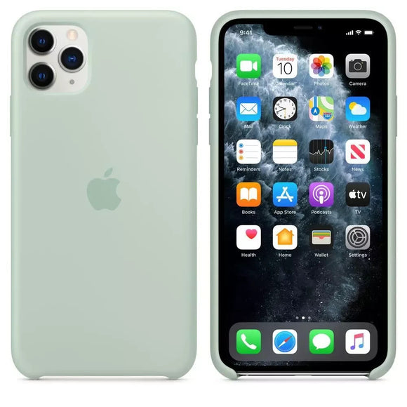 Official Apple iPhone 11 Pro Max Case Silicone Back Cover Beryl (Blue) MXM92ZM/A