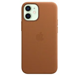 Official Apple iPhone 12 mini Case Leather Magsafe Saddle Brown MHK93ZM/A