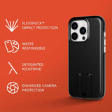 Tech21 iPhone 15 Pro Case Evo Crystal Kick MagSafe Back Cover Obsidian Black