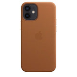 Official Apple iPhone 12 mini Case Leather Magsafe Saddle Brown MHK93ZM/A