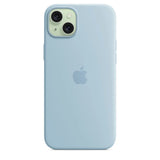 Official Apple iPhone 15 Plus Case Silicone MagSafe Light Blue - Unboxed