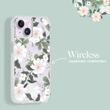 Rifle Paper Co iPhone 14 Plus Case 10ft Drop Protection Back Cover White Willow