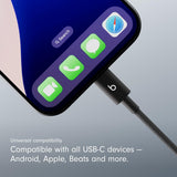 Beats USB-A to USB-C Cable 20cm Short Woven Fast Charge Black