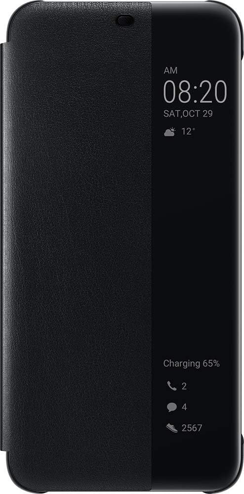 Official Huawei Mate 20 Lite Smart View Flip Cover Wallet Sleep Wake Black