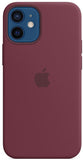Official APPLE iPhone 12 Mini Case MagSafe Silicone Back Cover Plum MHKQ3ZM/A