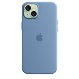 Official Apple iPhone 15 Plus Case Silicone MagSafe Winter Blue - Unboxed